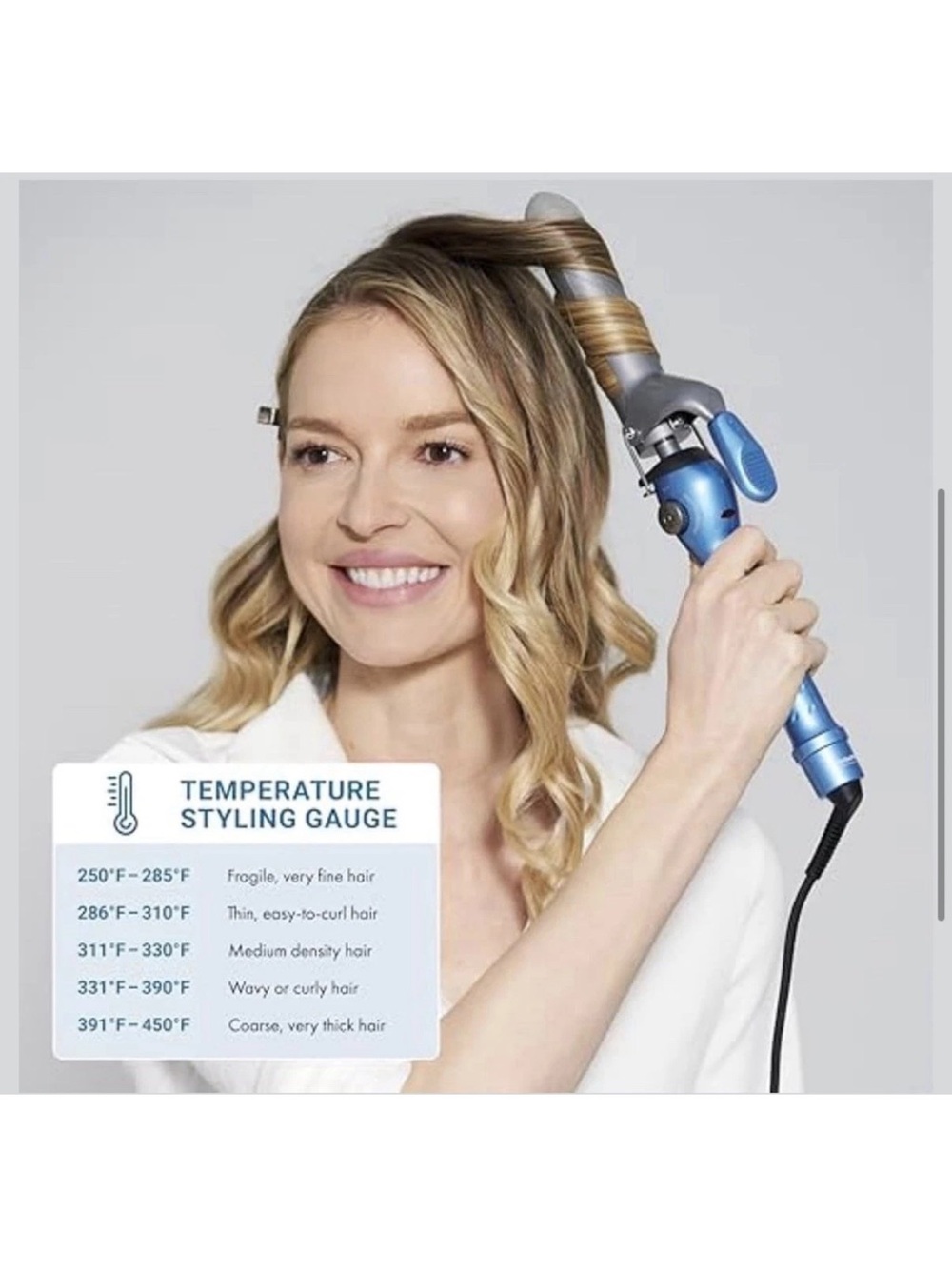 Babyliss pro nano titanium 1 1/4 “ spring curling iron